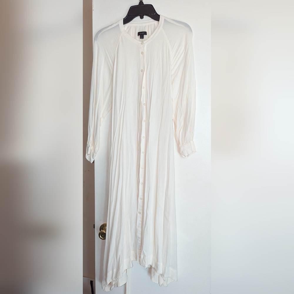 RE-IMAGINED/J. CREW button crêpe tunic/dress